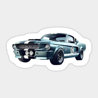 60s Ford Mustang Sticker